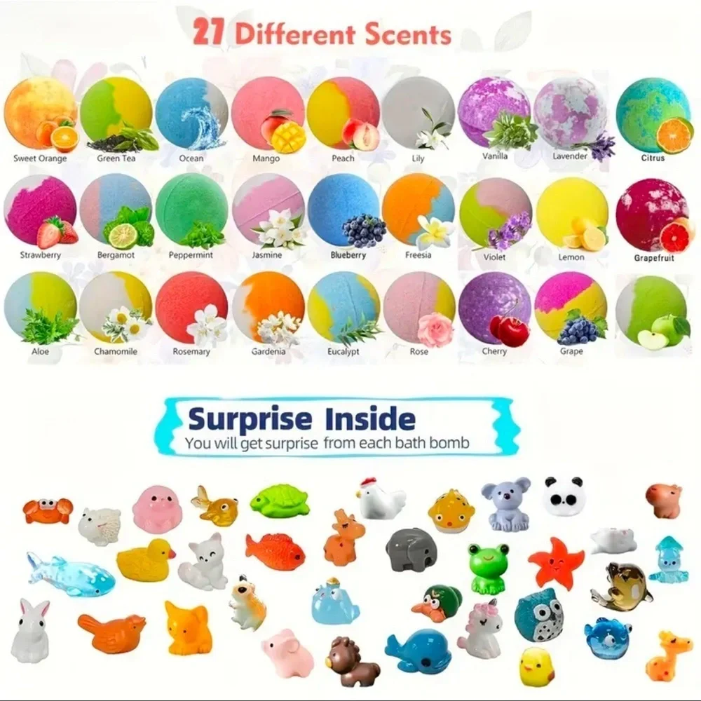 Bath bombs with surprise toy inside 4 piece bundle NWT